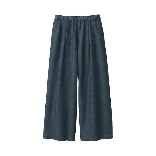 Women's Linen Blend Wide Leg Trousers