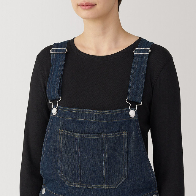 Women's Kapok Blend Denim Dungarees.