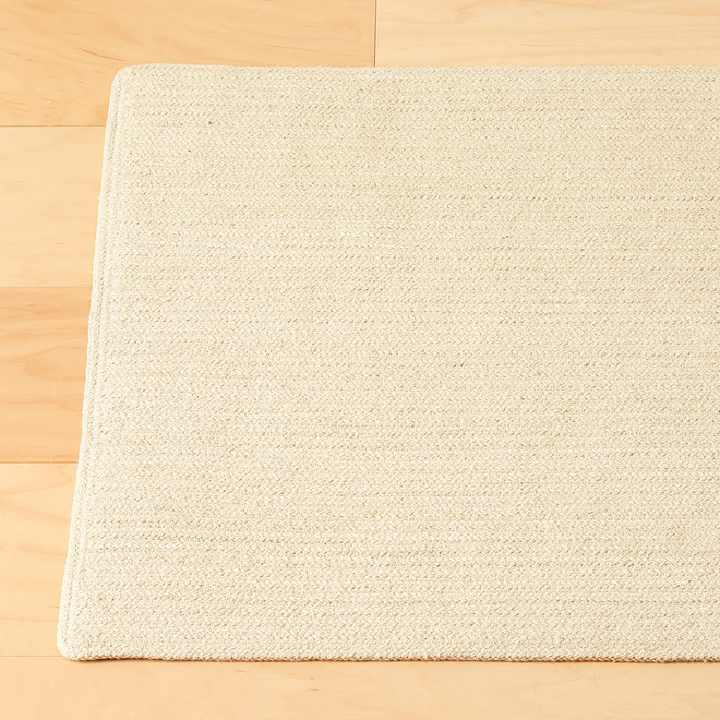 Indian Cotton Plaited Cord Mat 50x80cm Natural