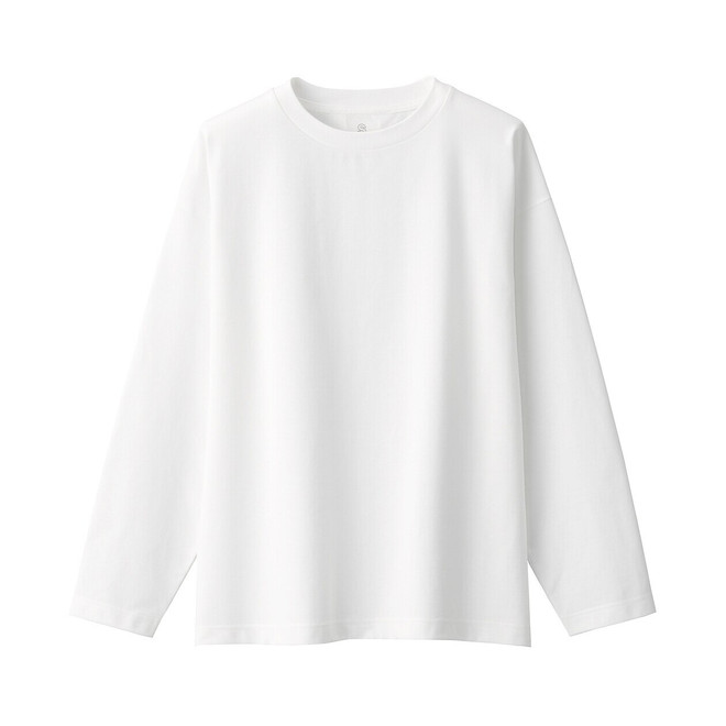 Unisex Cotton Jersey Crew Neck Long Sleeve T‐Shirt