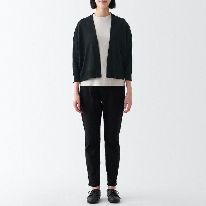 Women's High Twist 3/4 Sleeve Edge To Edge Cardigan