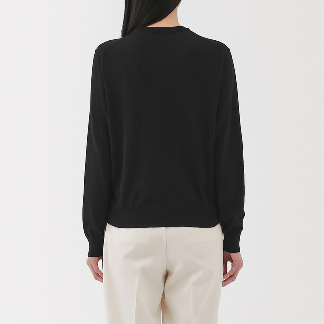 Women's High‐Twist Cotton Crew Neck Cardigan