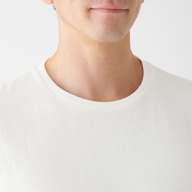 Side Seamless Heavy Cotton Crew Neck T‐shirt