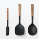 Silicone Turner & Spoon with Wooden Handle