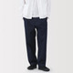 Men's Pleat Front Wide Leg Indigo Chinos