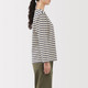Women's Thick Cotton Boat Neck Long Sleeve T‐shirt