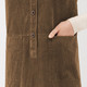 Women's Kapok Blend Corduroy Pinafore Dress