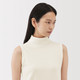 Women's Cotton and Cashmere Turtleneck Sleeveless T‐shirt