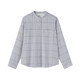 Women's Double-Brushed Flannel Stand Collar Shirt