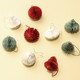 Recycled Cotton Honeycomb Decorations - Pack of 3, green