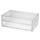 Stackable Acrylic 2 Drawer Box with Flip Top ‐ L