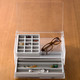 Stackable Acrylic 2 Drawer Box with Flip Top ‐ L