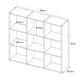 Oak Cube Shelving Unit ‐ 3 Tier, 9 Cube