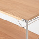 Stainless Steel Unit Shelf Oak ‐ Narrow ‐ Small