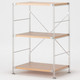 Stainless Steel Unit Shelf Oak ‐ Narrow ‐ Small