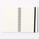 High Quality Paper Double Ring Notebook with Rubberband A6