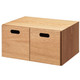 Oak Stacking Chest 2 Drawers