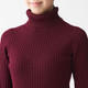 Less Itchy Wide Rib Turtle Neck Sweater