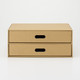 Cardboard Drawer Wide 2 Tier 37x26x16cm