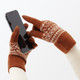 Wool Blend Brushed Lining Jacquard Touchscreen Gloves