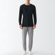 Men's Thick Cotton Crew Neck Long Sleeve T‐shirt 2A