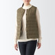 Women's Recycled Nylon Lightweight Collarless Down Gilet AW22.