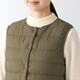 Women's Recycled Nylon Lightweight Collarless Down Gilet AW22.