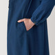 Women's Cotton Veil Indigo Long Sleeve Dress.