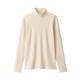 Women's Cotton and Wool Mock Neck Long Sleeve T‐shirt 19564