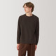 Men's Yak Wool Crew Neck Jumper ‐ Dark Brown