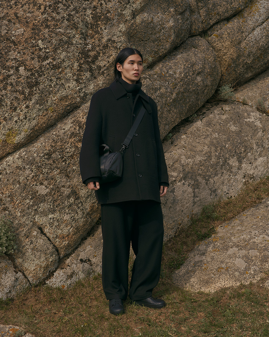 MUJI Labo 25SS 和紙混カルゼセットアップ上下 黒 L・W31 MUJI Labo（ムジラボ）の「〔MUJI Labo〕紳士 和紙混カルゼジャケット