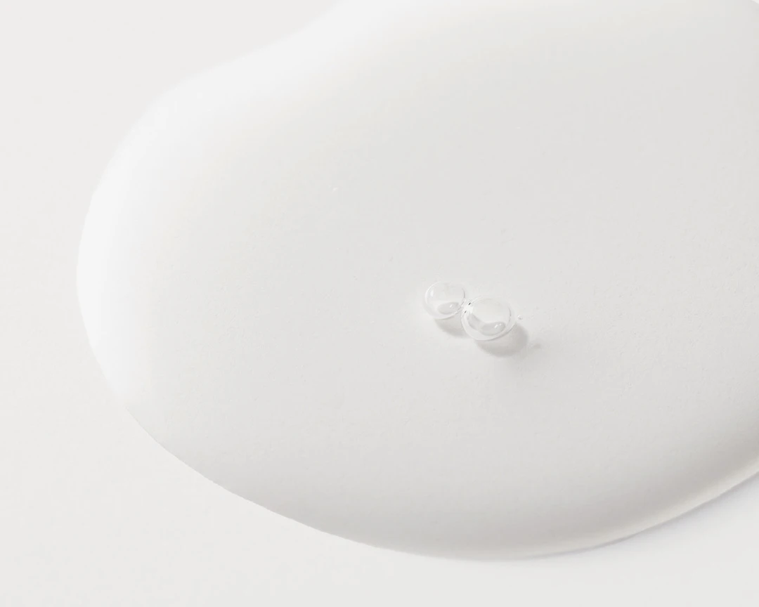 Close-up of white serum liquid
