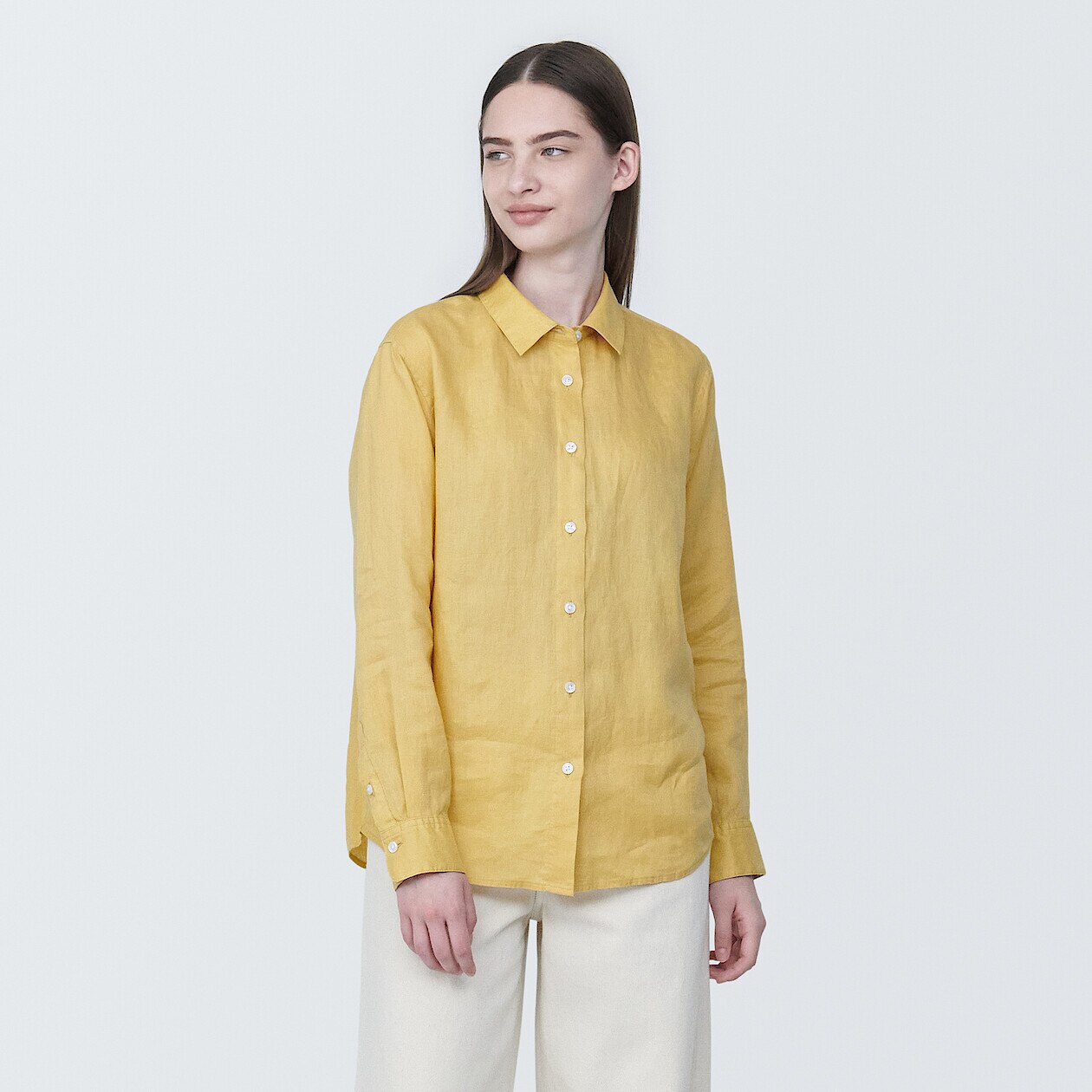 Linen Shirt - Light yellow - Ladies