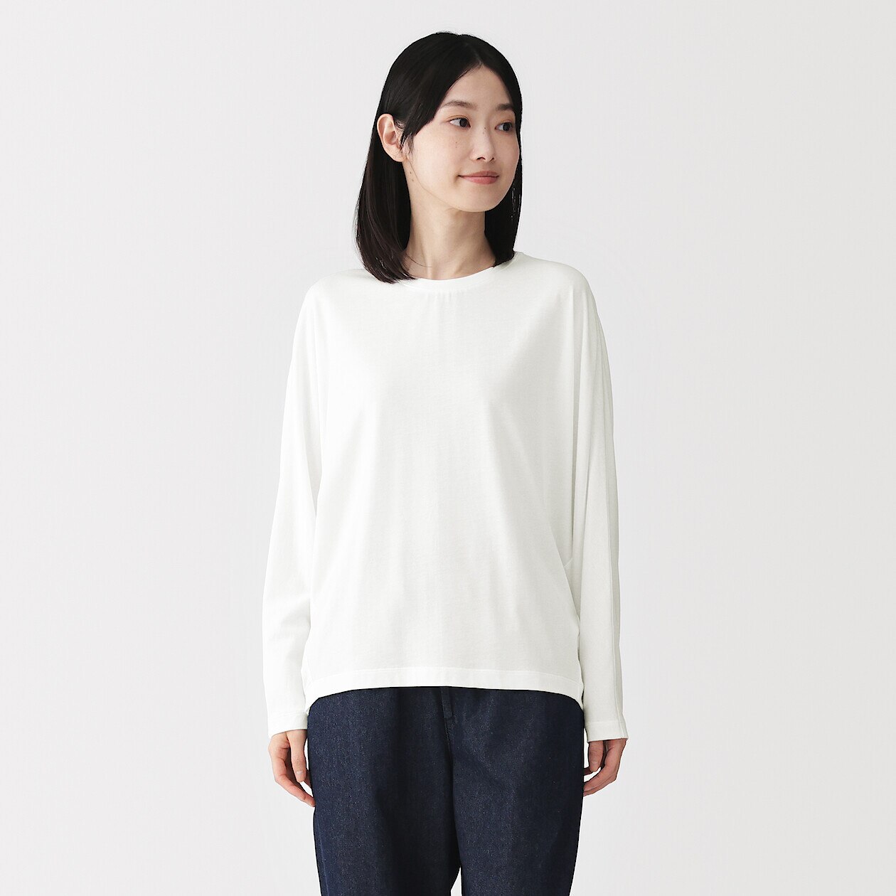 Women's Lyocell Blend Jersey Batwing Long Sleeve T-shirt
