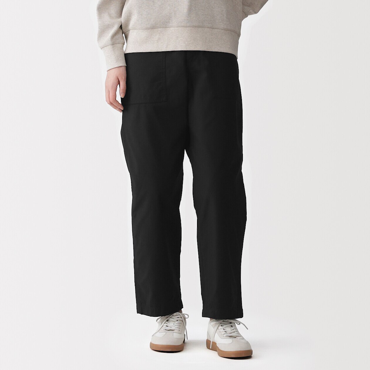 Women's Washed Cotton Ankle Length Trousers