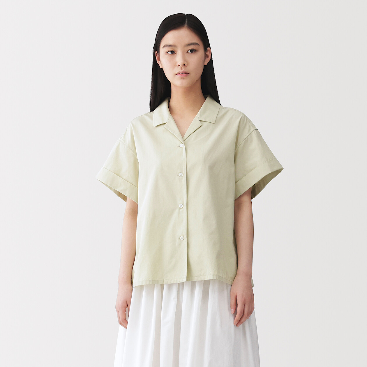Women's Organic Cotton Poplin Short Sleeve Shirt
