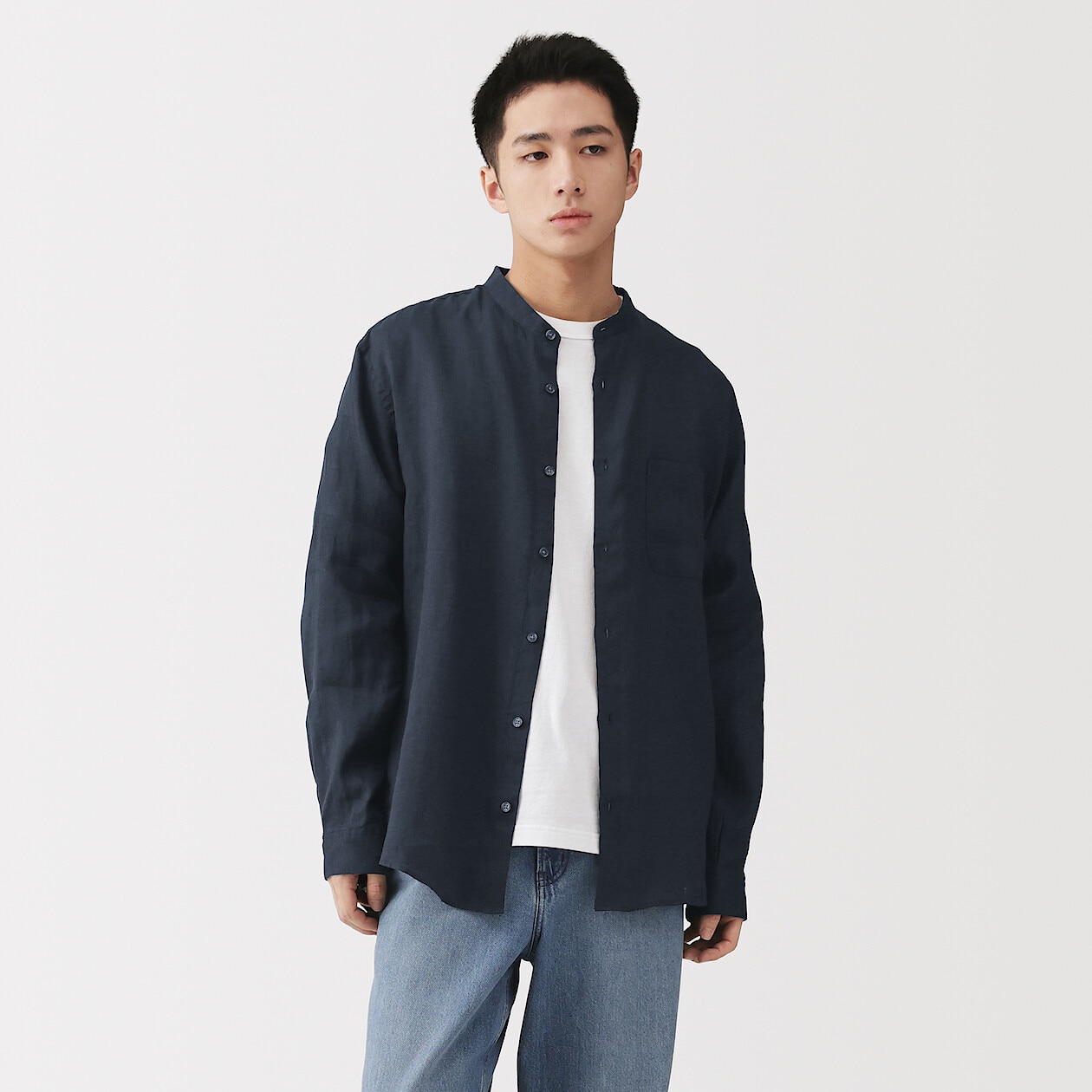 muji dress shirt Oxford while the relaxed fit ensures easy Men's Shirts & Polos |