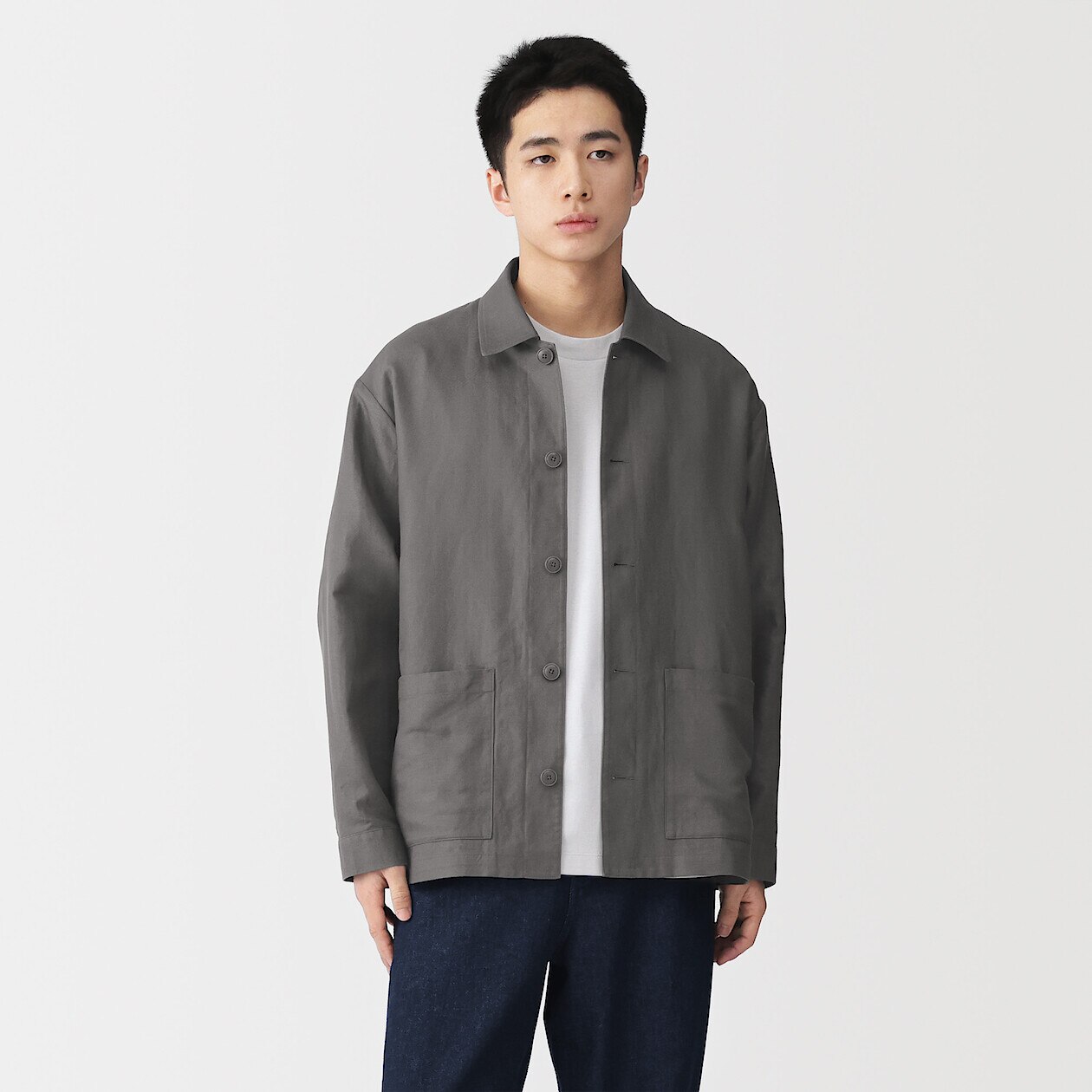 Men's Hemp Blend Twill Chore Jacket