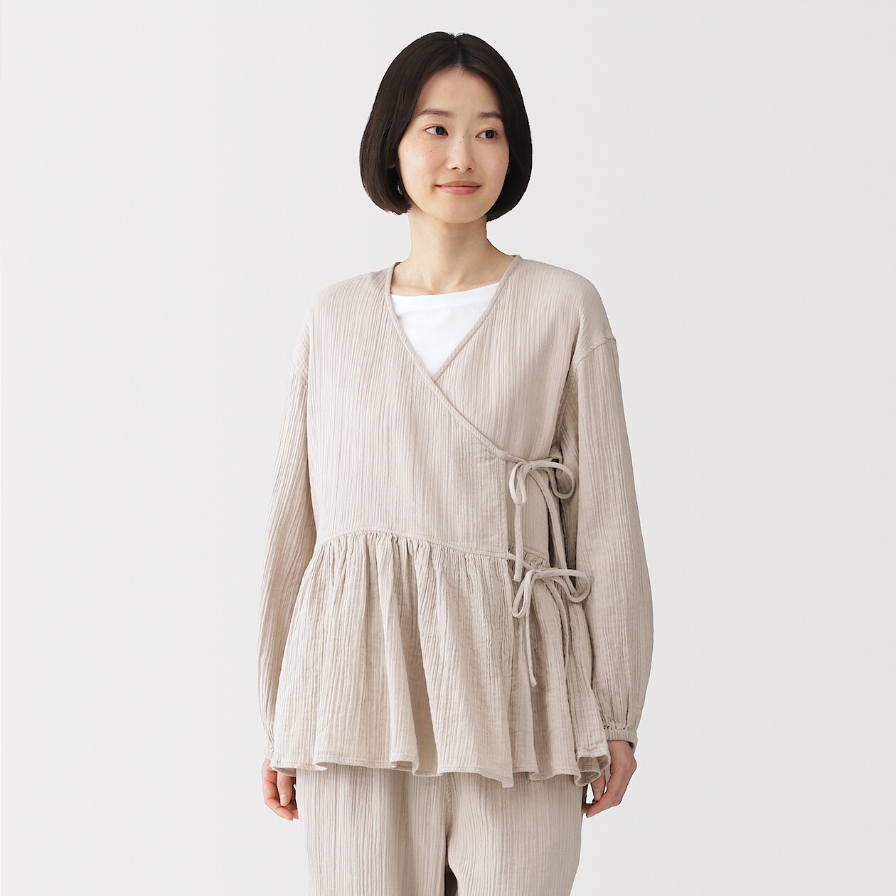 Women's Crepe Gauze Long Cardigan