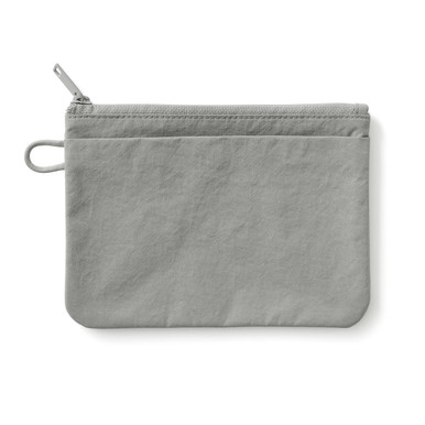 Muji Pink | Textured Nylon Zip Pouch ‐ Medium One Size
