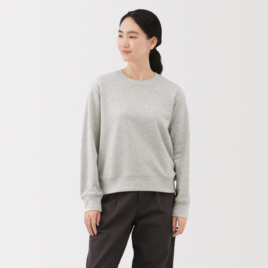 Muji Women's Light Grey | Cotton Blend Sweatshirt Xs
