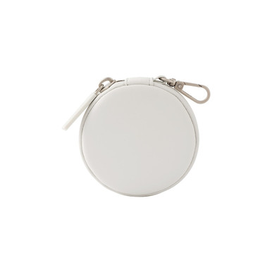 Muji White Grey | Combinations Case Pu Pouch ‐ Mini, Round One Size