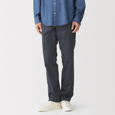 Muji Men's Dark Green | Stretch Slim Chino Trousers Xs