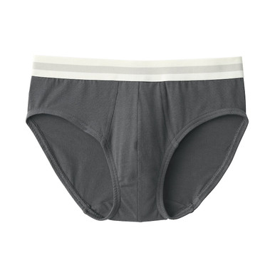 Muji  Men's Cotton Jersey Briefs L Unisex Black