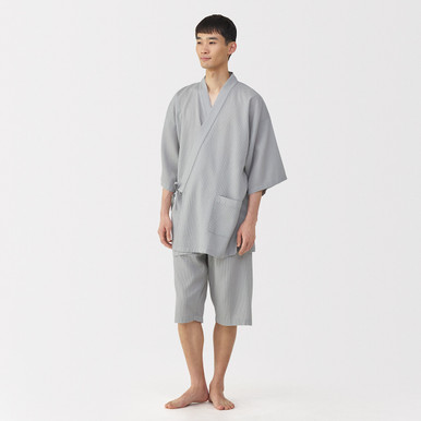 Muji Unisex Navy | Cotton Blend Jinbei Xl
