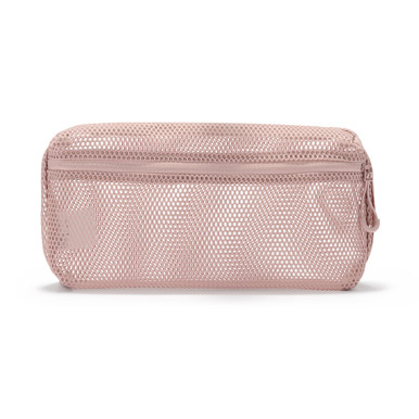 Muji Khaki | Polyester Mesh Travel Bag With Zip ‐ Medium M