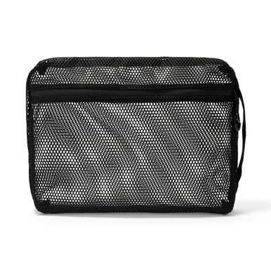 Muji Khaki | Polyester Mesh Travel Bag With Zip ‐ Large L