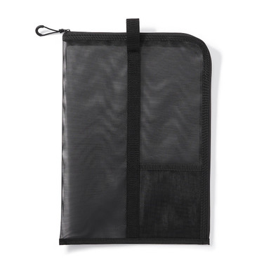 Muji Black | Nylon Mesh Document Folder With Zip - A4, A4
