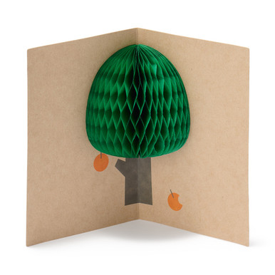 Muji | Pop-Up Honeycomb Card - Fruit Tree One Size