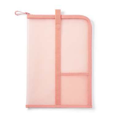Muji Pink | Nylon Mesh Document Folder With Zip - A4, A4